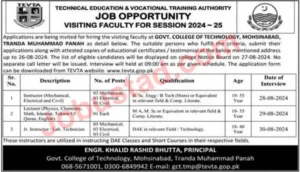 TEVTA Punjab Jobs 2024