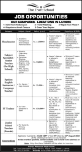 The Trust School Jobs 2024